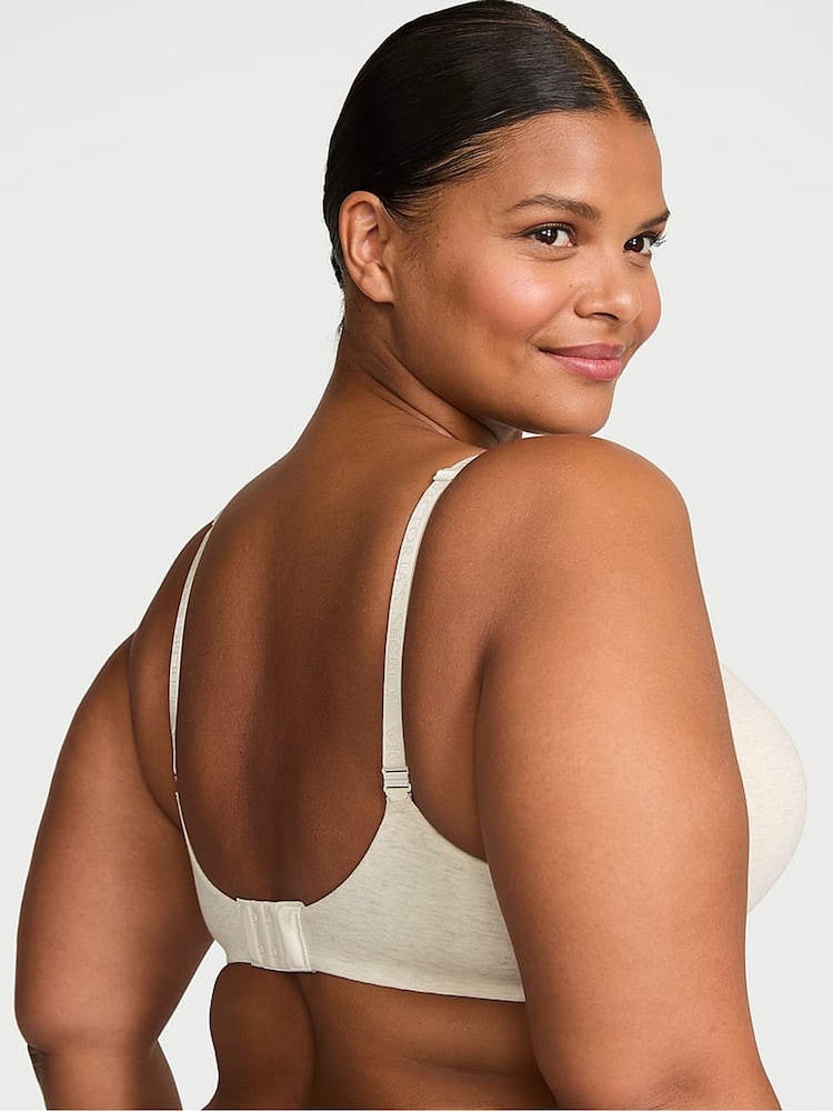 Victoria's Secret Nude Heather Full Cup Push Up Cotton Logo Bra - Image 2 of 2