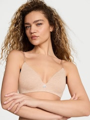 Victoria's Secret Blush Pink Heather Non Wired Lightly Lined Cotton Logo Bra - Image 1 of 3