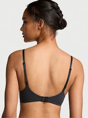 Victoria's Secret Black Heather Full Cup Push Up Cotton Logo Bra - Image 2 of 3