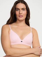 Victoria's Secret Pink Petal Heather Non Wired Lightly Lined Cotton Logo Bra - Image 1 of 3