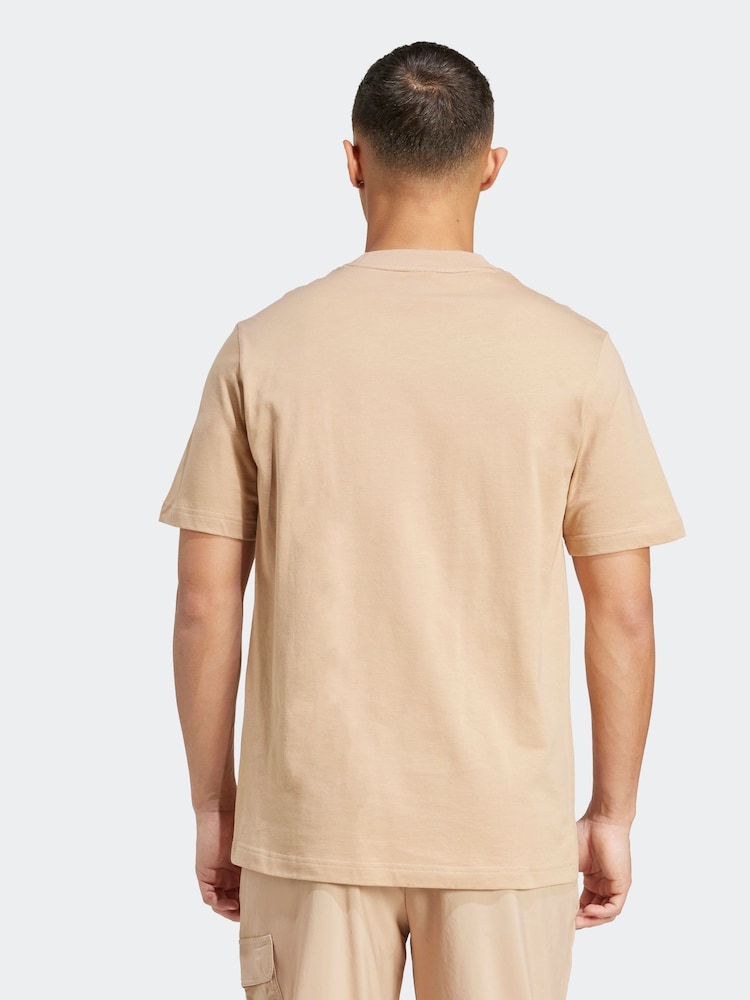 adidas Brown Small Essentials Logo Single Jersey T-Shirt - Image 2 of 6