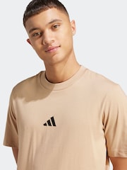 adidas Brown Small Essentials Logo Single Jersey T-Shirt - Image 4 of 6