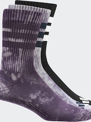 adidas Purple Stonewash Crew Socks 3 Pack - Image 2 of 5
