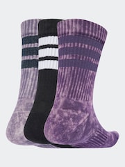adidas Purple Stonewash Crew Socks 3 Pack - Image 3 of 5
