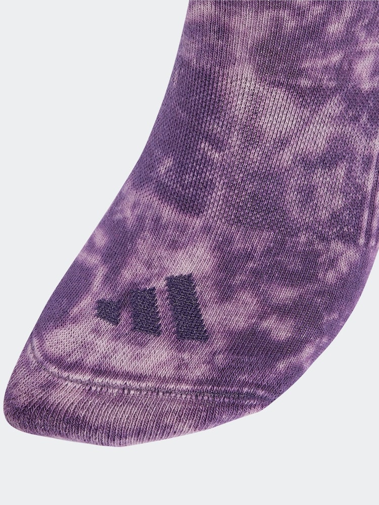 adidas Purple Stonewash Crew Socks 3 Pack - Image 5 of 5