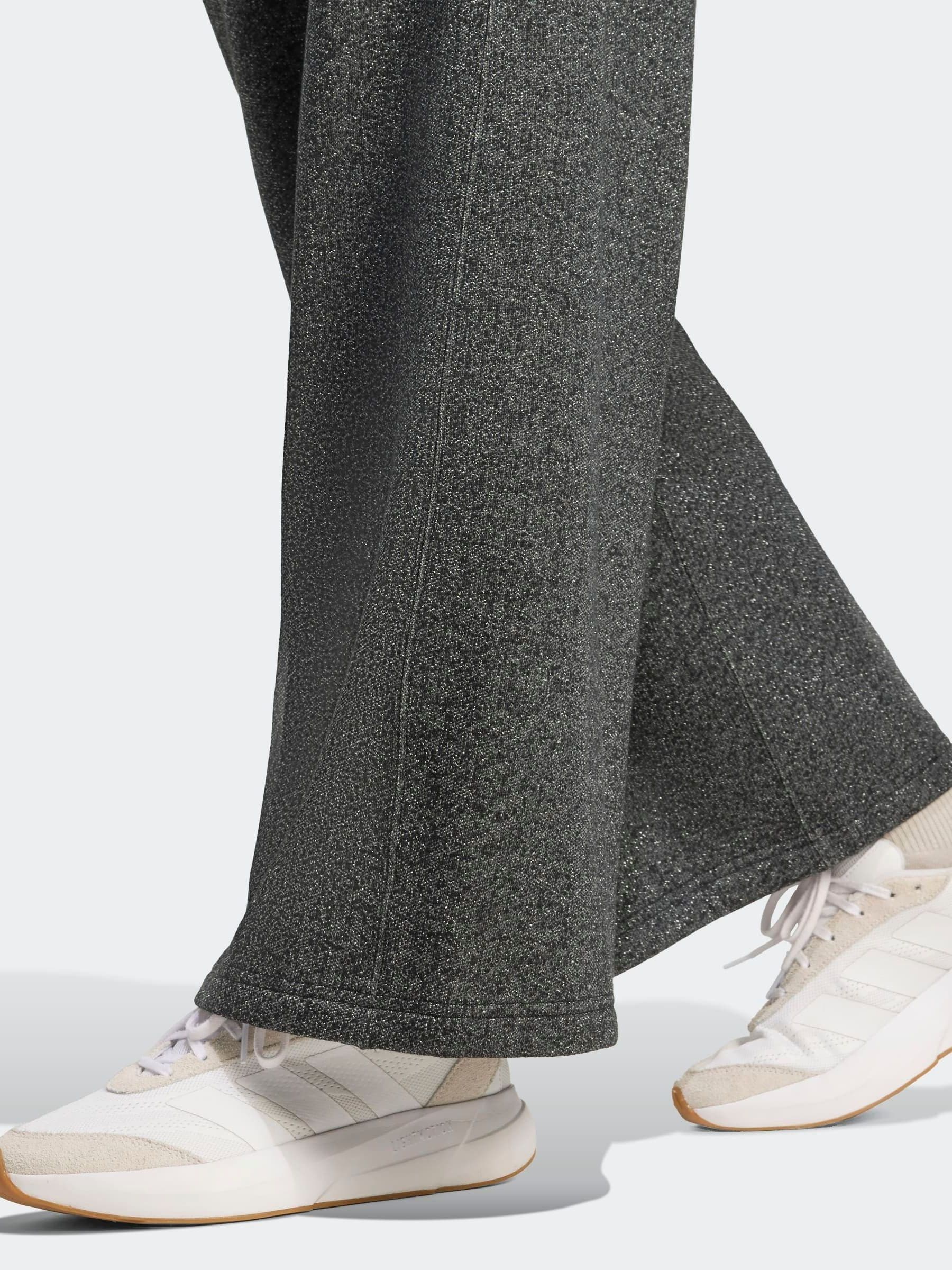 Cumpără Negru - Pantaloni sport largi din fleece cu sclipici