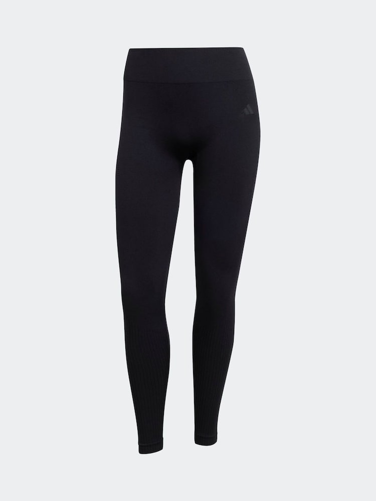 adidas Black Knit Full Length Leggings - Image 1 of 1