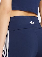 Azul - adidas Originals Adicolour 3-Stripes Cotton Leggings - Imagem 5 de 6