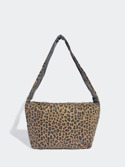 adidas Originals Brown Leopard Print Large Shoulder Bag - Image 2 of 6