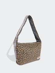 adidas Originals Brown Leopard Print Large Shoulder Bag - Image 3 of 6
