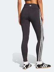 Preto - adidas Originals Adicolour 3-Stripes Cotton Leggings - Imagem 2 de 5
