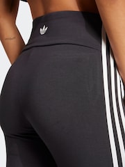 Preto - adidas Originals Adicolour 3-Stripes Cotton Leggings - Imagem 4 de 5