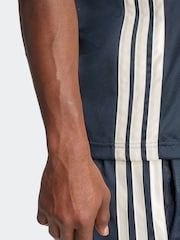 adidas Blue Stadium Jacquard Polo T-Shirt - Image 5 of 6