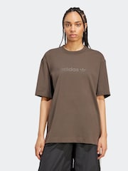 adidas Originals Green Essentials Linear Oversize T-Shirt - Image 1 of 6