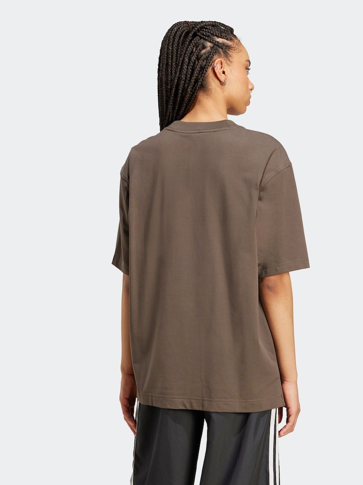 adidas Originals Green Essentials Linear Oversize T-Shirt - Image 2 of 6