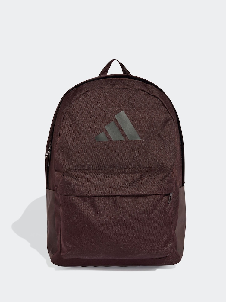 adidas Brown Classic 3 Bar Logo Backpack - Image 1 of 7