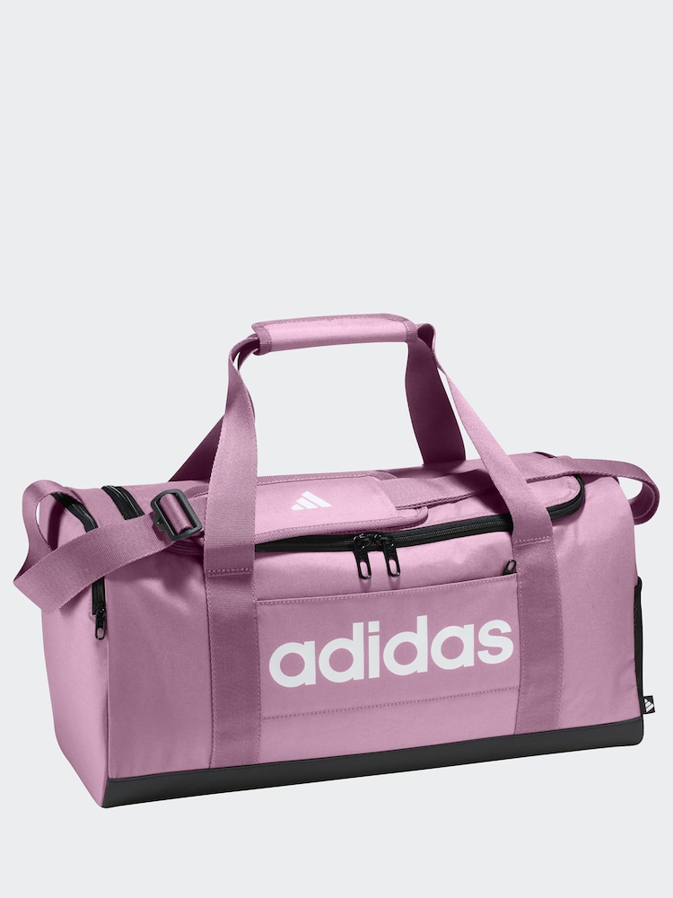 adidas Pink Small Linear Duffel Bag - Image 1 of 1 adidas Pink Small Linear Duffel Bag - Image 1 of 1
