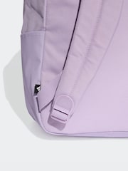 adidas Purple Classic 3 Bar Logo Backpack - Image 5 of 6
