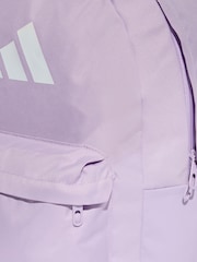 adidas Purple Classic 3 Bar Logo Backpack - Image 6 of 6
