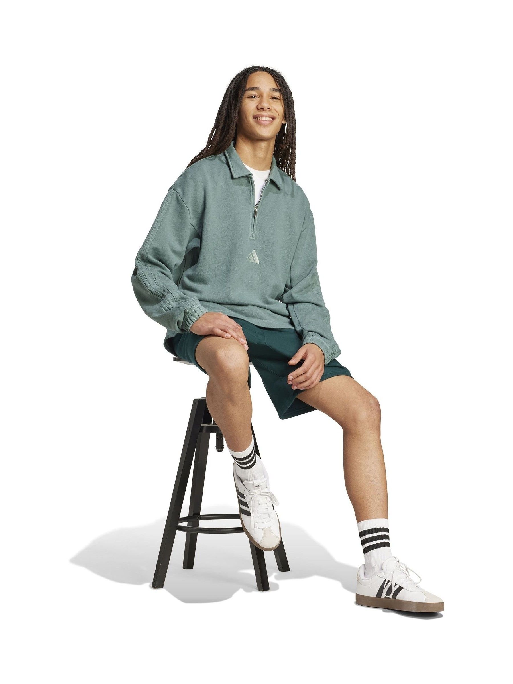 Buy adidas Green All SZN French Terry Washed Half-Zip Sweater from