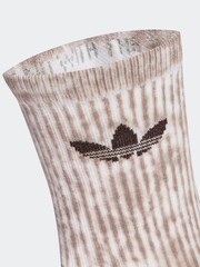 adidas Originals Brown Tie Dye Crew Socks 3 Pack - Image 3 of 4