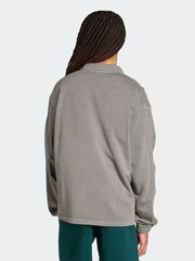 adidas Grey All SZN French Terry Washed Half-Zip Sweater - Image 2 of 6
