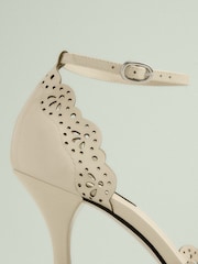 Bone Tabitha Simmons x Next Orton Leather Round Toe Laser Cut Detail Heels - Image 3 of 6