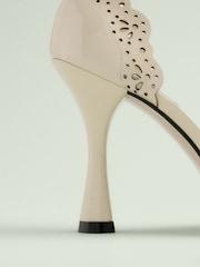 Bone Tabitha Simmons x Next Orton Leather Round Toe Laser Cut Detail Heels - Image 4 of 6