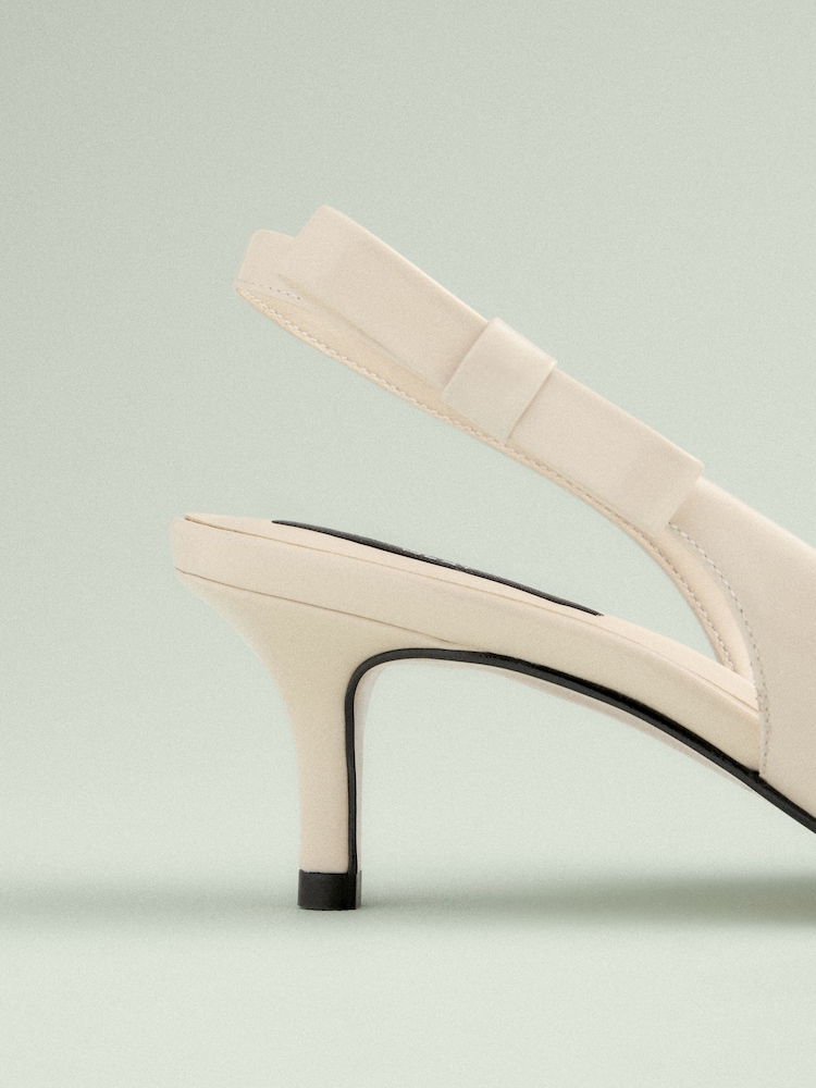 Bone Leather Tabitha Simmons x Next Dela Slingback Point Heels - Image 4 of 4