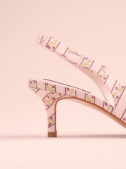 Pink Floral Tabitha Simmons x Next Dela Slingback Point Heels - Image 5 of 6