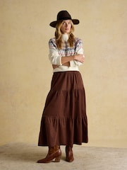 Creme - Suéter Joules Alba Fairisle de gola alta e algodão Blend - Imagem 5 de 8
