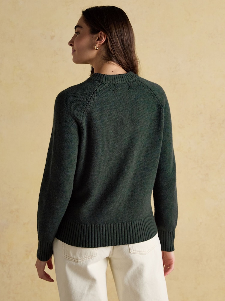 Joules Jonty Green Crew Neck Intarsia Jumper - Image 2 of 4 Joules Jonty Green Crew Neck Intarsia Jumper - Image 2 of 4
