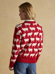 Joules What The Flock Intarsia Knitted Jumper - Image 2 of 7