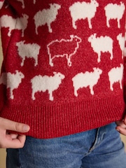 Joules What The Flock Intarsia Knitted Jumper - Image 6 of 7