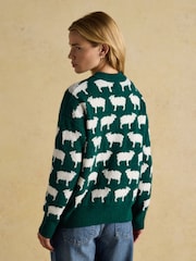 Joules Intarsia Knitted Fleece Navidad Relaxed Fit Jumper with Crew Neck - Image 2 of 6