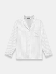 Mint Velvet Grey Striped Pyjama Shirt - Image 6 of 7