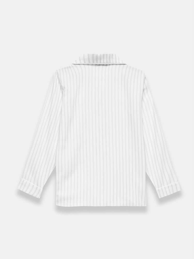 Mint Velvet Grey Striped Pyjama Shirt - Image 7 of 7 Mint Velvet Grey Striped Pyjama Shirt - Image 7 of 7
