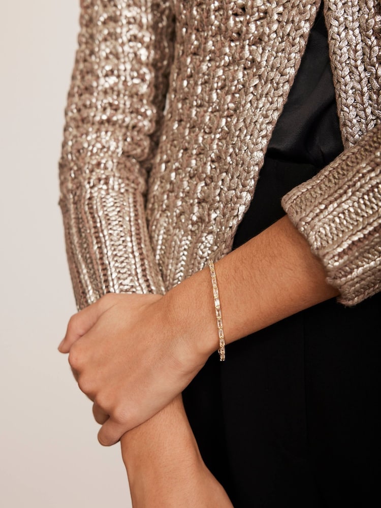 Mint Velvet Gold Tone Crystal Bracelet - Image 1 of 3 Mint Velvet Gold Tone Crystal Bracelet - Image 1 of 3