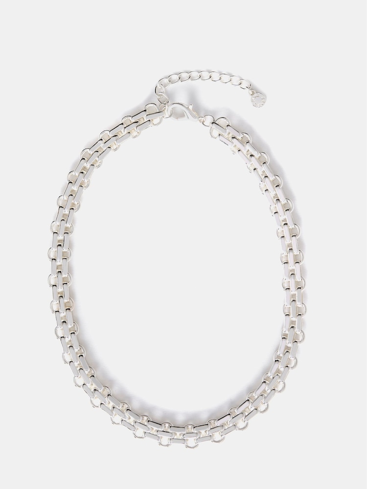 Mint Velvet Silver Tone Short Chain Necklace - Image 1 of 2