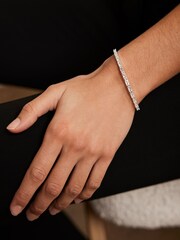 Mint Velvet Silver Tone Crystal Bracelet - Image 2 of 2