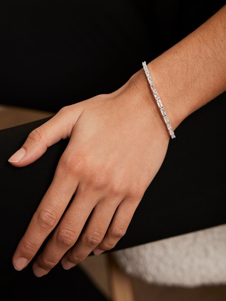 Mint Velvet Silver Tone Crystal Bracelet - Image 2 of 2