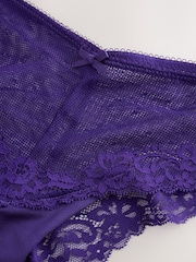 Purple Brazilian Mesh & Lace Knickers - Image 2 of 3