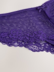 Purple Brazilian Mesh & Lace Knickers - Image 3 of 3