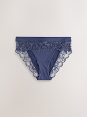 Blue High Leg Ultimate Comfort Knickers - Image 6 of 8