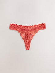 Rust Thong Ultimate Comfort Lace Knickers 2 Pack - Image 3 of 5
