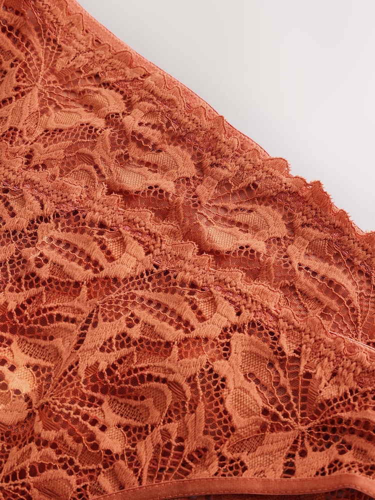 Rust High Leg Ultimate Comfort Lace Knickers 2 Pack - Image 8 of 8 Rust High Leg Ultimate Comfort Lace Knickers 2 Pack - Image 8 of 8