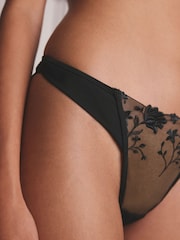 Black Premium Swiss Floral Embroidery Knickers - Image 3 of 6