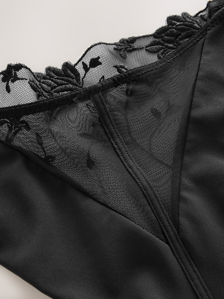 Black Premium Swiss Floral Embroidery Knickers - Image 6 of 6 Black Premium Swiss Floral Embroidery Knickers - Image 6 of 6