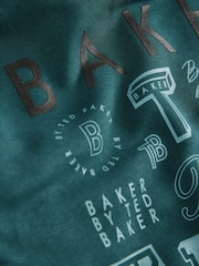 Baker by Ted Baker Green Graphic Hoodie - Image 4 of 6