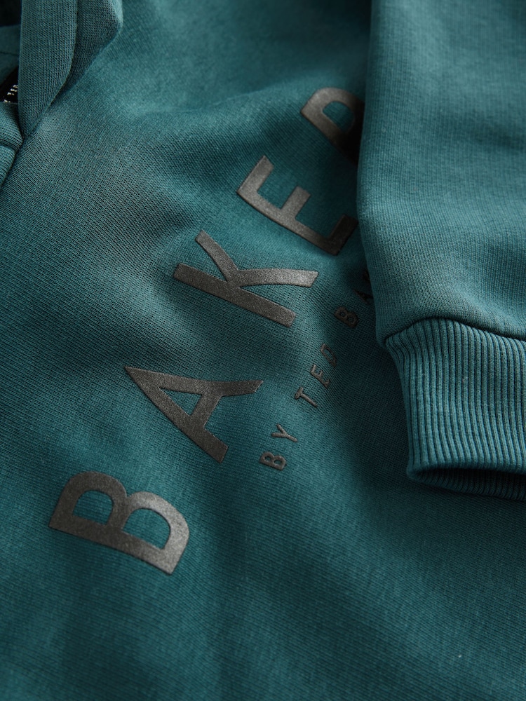 Baker by Ted Baker Green Graphic Hoodie - Image 6 of 6